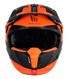 Casco Modular Mt Streetfighter SV S Totem B4 Naranja Mate - Marelli Sports