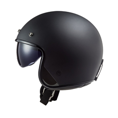 CASCO ABIERTO LS2 OF601 BOB MATT BLACK FIBRA VIDRIO - comprar online