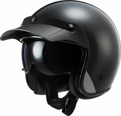 CASCO ABIERTO LS2 OF601 BOB MATT BLACK FIBRA VIDRIO en internet