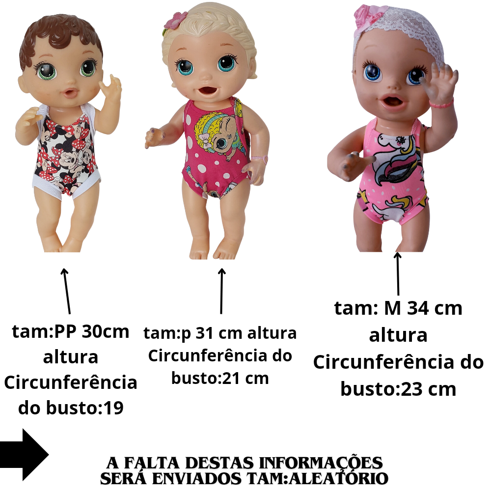 Roupas Boneca Baby Alive Kit 11 Peças Variadas Envio Imediato