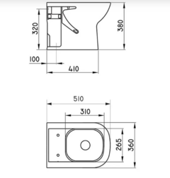 INODORO CORTO BLANCO BARI - IKCM-B - comprar online