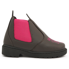 Bota Botina Infantil Country Texana Menina Café Com Pink - comprar online