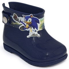 Bota Galocha Infantil Menino Sonic Cano Curto - Baby Love