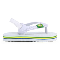 Chinelo Bebê Menino Brasil Com Elástico Branco - Baby Love - comprar online