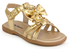 Sandália Infantil Feminina Dourada Luxo - Baby Love - comprar online