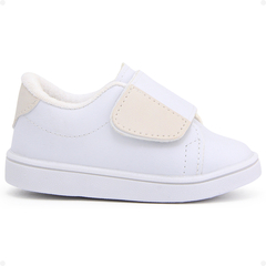 Tênis Infantil Branco Batizado Unisex Com Velcro - comprar online