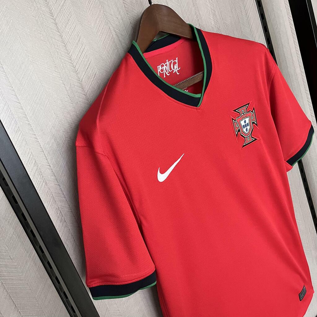 Camisa Portugal Home Eurocopa 23 24 Torcedor Nike Masculina Vermelho