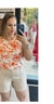 Imagem do Regata Plus Size Estampada com Botões no Decote Traseiro