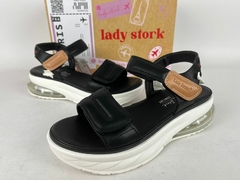 SANDALIAS BAJAS ECO CUERO LADY STORK - comprar online