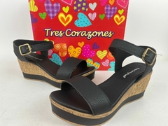 SANDALIAS ALTAS ECO CUERO TRES CORAZONES