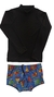 Conjunto infantil proteção Solar - camiseta e sunga boxer - Gérbya