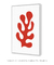 Quadro Decorativo Abstrato Folha Vermelha Inspiração Matisse - loja online