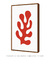 Quadro Decorativo Abstrato Folha Vermelha Inspiração Matisse na internet