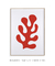 Quadro Decorativo Abstrato Folha Vermelha Inspiração Matisse - comprar online