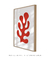 Quadro Decorativo Abstrato Folha Vermelha Inspiração Matisse na internet