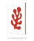 Quadro Decorativo Abstrato Folha Vermelha Inspiração Matisse - comprar online