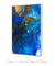 Quadro Decorativo Abstrato Mármore Azul e Dourado