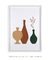 Quadro Decorativo Abstrato Verde Vasos e Plantas 2 - Quadros Incríveis