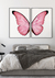 Quadro Decorativo Asa de Borboleta Rosa Esquerda - Quadros Incríveis