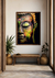 Quadro Decorativo Buda Colorido Fundo Preto - Quadros Incríveis