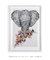 Quadro Decorativo Étnico Elefante Florido - Quadros Incríveis