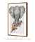 Quadro Decorativo Étnico Elefante Florido