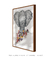 Quadro Decorativo Étnico Elefante Florido - loja online