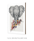 Quadro Decorativo Étnico Elefante Florido - comprar online