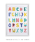 Quadro Decorativo Infantil ABC Alfabeto Rosa - Quadros Incríveis