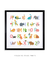 Quadro Decorativo Infantil Alfabeto ABC Bichos Coloridos - Quadros Incríveis