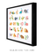 Quadro Decorativo Infantil Alfabeto ABC Bichos Coloridos - loja online