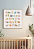 Quadro Decorativo Infantil Alfabeto ABC Bichos Coloridos na internet