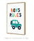 Quadro Decorativo Infantil Carrinho Boys Rules - comprar online