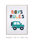 Quadro Decorativo Infantil Carrinho Boys Rules na internet