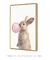 Quadro Decorativo infantil Coelho Chiclete Bubble Rosa