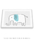 Quadro Decorativo Infantil Elefante Azul Safari - comprar online