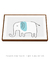 Quadro Decorativo Infantil Elefante Azul Safari - Quadros Incríveis