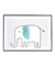 Quadro Decorativo Infantil Elefante Azul Safari