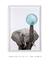 Quadro Decorativo Infantil Elefante Chiclete Bubble Azul - Quadros Incríveis