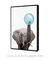 Quadro Decorativo Infantil Elefante Chiclete Bubble Azul - Quadros Incríveis