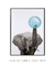 Imagem do Quadro Decorativo Infantil Elefante Chiclete Bubble Azul