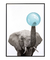 Quadro Decorativo Infantil Elefante Chiclete Bubble Azul