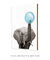 Quadro Decorativo Infantil Elefante Chiclete Bubble Azul - comprar online