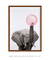 Quadro Decorativo Infantil Elefante Chiclete Bubble Rosa - comprar online