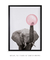 Quadro Decorativo Infantil Elefante Chiclete Bubble Rosa - Quadros Incríveis