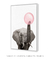 Quadro Decorativo Infantil Elefante Chiclete Bubble Rosa