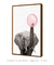 Quadro Decorativo Infantil Elefante Chiclete Bubble Rosa - comprar online