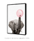 Quadro Decorativo Infantil Elefante Chiclete Bubble Rosa - Quadros Incríveis