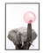 Quadro Decorativo Infantil Elefante Chiclete Bubble Rosa