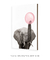 Quadro Decorativo Infantil Elefante Chiclete Bubble Rosa - comprar online